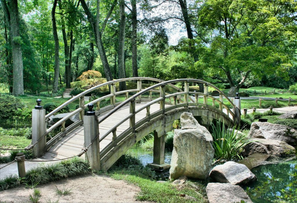 Japanese Garden with Bridge
